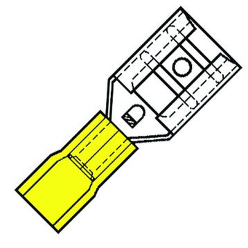Terminale Femelle Isolée En Spade 6.3x0.8mm Nylon 100pk -, Verzenden