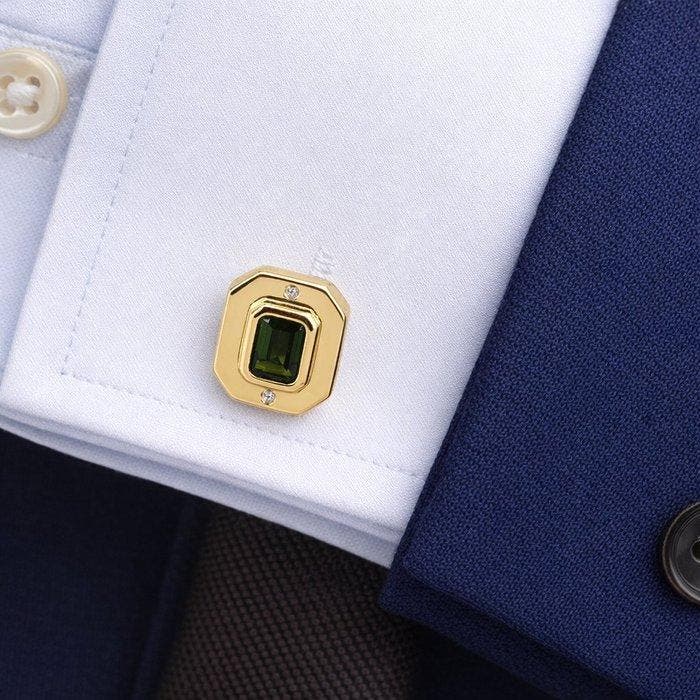 Zonder minimumprijs - Manchetknopen Verguld - Diamant - 18k, Bijoux, Sacs & Beauté, Bijoux anciens