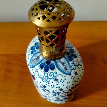 Paul Bocquillon - Lamp - Petite Delft - Keramiek, Messing,, Antiek en Kunst