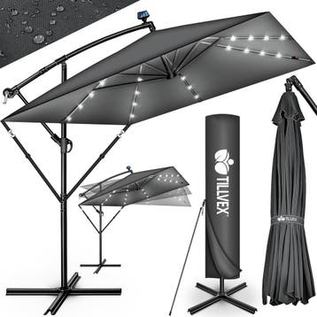 Zweefparasol - Tuinparasol - Parasol 330 cm - Met voet - Met, Tuin en Terras, Verzenden, Nieuw