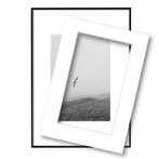 Fotolijst met passe partout 60x80cm zwart, Maison & Meubles, Verzenden