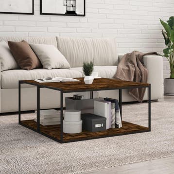 vidaXL Wandschappen 4 st 80x40x1,5 cm bewerkt hout gerookt, Verzenden