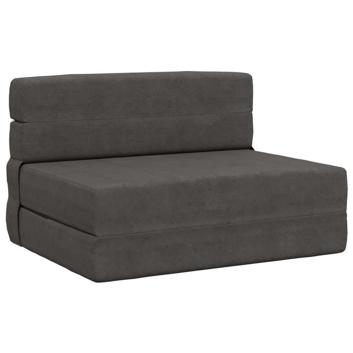 vidaXL Vouwsofa Bed Donkergrijs 190 x 70 x 15 cm Corduroy, Maison & Meubles, Canapés | Salons, Envoi