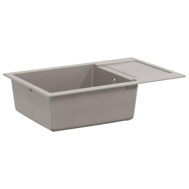 vidaXL Wasbak Grijs 780 x 500 mm 80% Kwarts en 20% Hars, Huis en Inrichting, Keuken | Keukenelementen, Nieuw, Verzenden