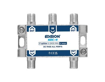 Edision signaal splitter 4-voudig 5-2400 Mhz, Ophalen of Verzenden
