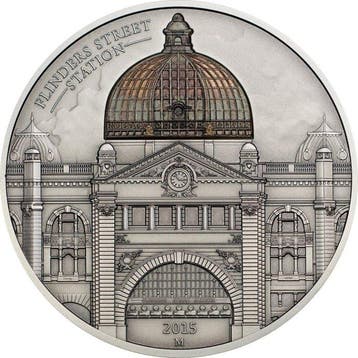 Îles Cook. 10 Dollars 2015 Flinders Street Station