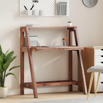 vidaXL Bureau Bruin 90 x 50 x 103 cm Massief Gerecycleerd, Huis en Inrichting, Bureaus, Verzenden, Nieuw
