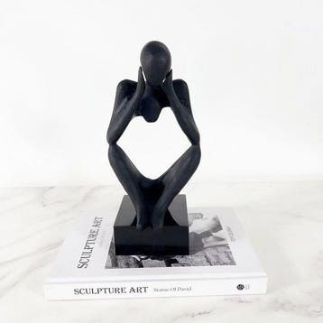 sculptuur, The Thinking Man - 27 cm - Metaal