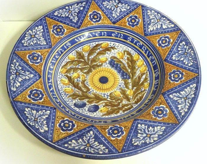 Jan Kellner (1924-2005) Perignem - Assiette murale -, Antiquités & Art, Antiquités | Verre & Cristal