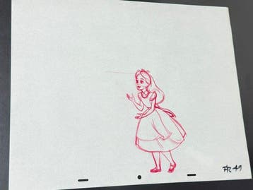 Walt Disney - Originele publiciteits-tekening van Alice (ca., Verzamelen, Nieuw