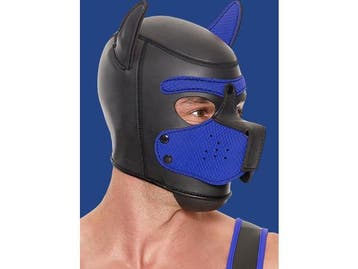 Veiling - Shots - Ouch! Neopreen Puppy Masker - Zwart en bla, Nieuw