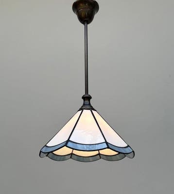 Plafondlamp - Glas-in-lood - Art Deco stijl hanglamp, Antiek en Kunst
