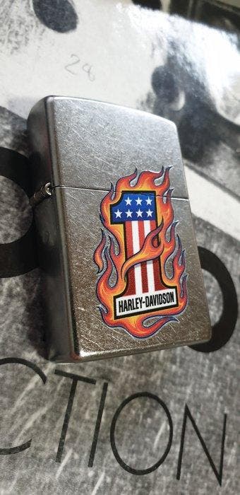 Zippo - Original Zippo Rarität Harley Davidson USA Flagge im, Collections
