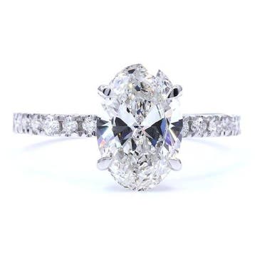 Zonder minimumprijs - Ring - 18 karaat Witgoud - 2.24ct. tw., Nieuw