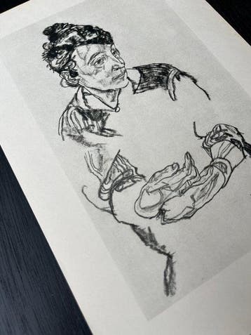Egon Schiele (1890-1918), after - Bildnis der Mutter des, Antiek en Kunst