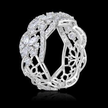 Ring - 18 karaat Witgoud - 1.74ct. tw. Diamant (Natuurlijk)