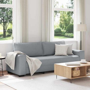 vidaXL 3-zitsbank / zetel 220x77x82 cm stof lichtgrijs, Huis en Inrichting, Verzenden, Nieuw