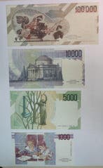 Italie. 100.000 Lire Caravaggio I tipo / 10.000 Volta /