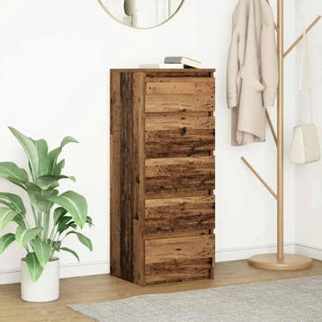 vidaXL Dressoir met lades 37,5x35x99 cm bewerkt hout oud, Huis en Inrichting, Verzenden