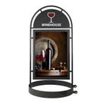 Stoepbord Round Tube Grey A1 Deluxe, Verzenden