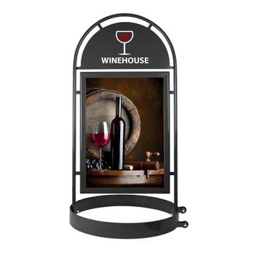 Stoepbord Round Tube Grey A1 Deluxe, Verzenden