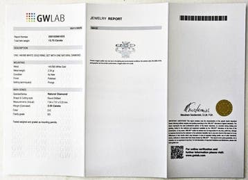 Verlovingsring - 14 karaat Witgoud - 2.53ct. tw. Diamant