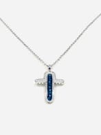 Zancan - Ketting met hanger - 18 karaat Witgoud - 1.15ct.