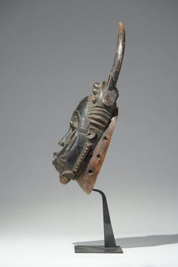 Een houten masker - Baule - Ivoorkust (Zonder minimumprijs), Antiek en Kunst