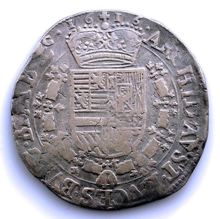 Spaanse Nederlanden. Albrecht en Isabella. Patagon 1616, Timbres & Monnaies, Monnaies | Europe | Monnaies non-euro