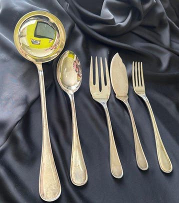 calegaro - Ménagère pour 12 personnes (101) - Argent - Set, Antiquités & Art