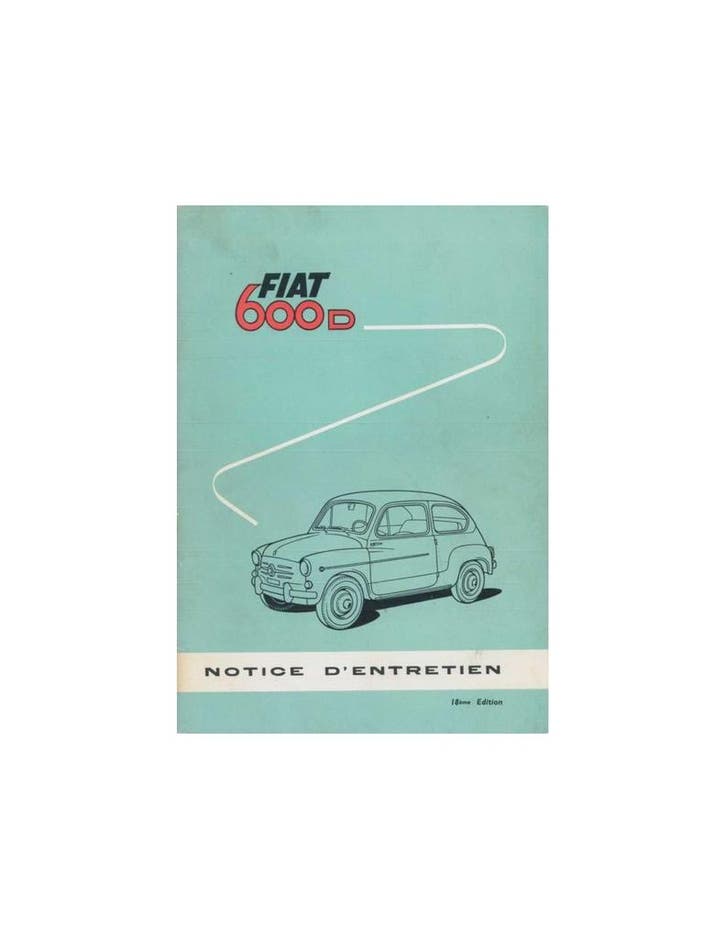 1964 FIAT 600 D INSTRUCTIEBOEKJE FRANS, Auto diversen, Handleidingen en Instructieboekjes, Ophalen of Verzenden