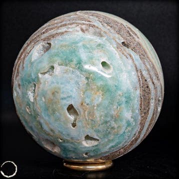 Zeer zeldzame natuurlijke blauwe aragonietbol, Uit, Antiek en Kunst