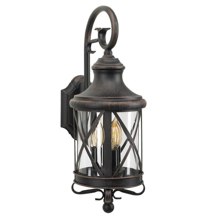 Stal- & Boerderijlampen Romantica 3-lichts Muurlamp Oud Brui, Tuin en Terras, Buitenverlichting, 50 tot 250 watt, Nieuw, Overige materialen
