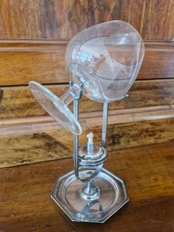 Service à liqueur - Plaqué(e) argent - Chauffe cognac
