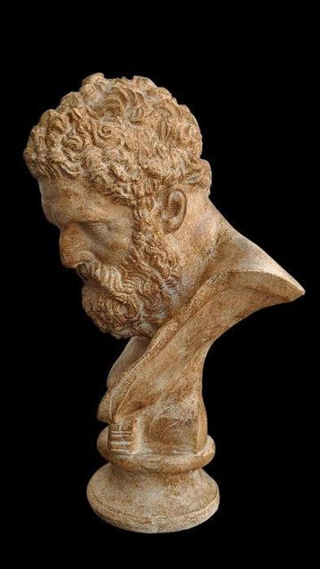 Figuur - Busto Ercole - 30 cm - marmerpoeder
