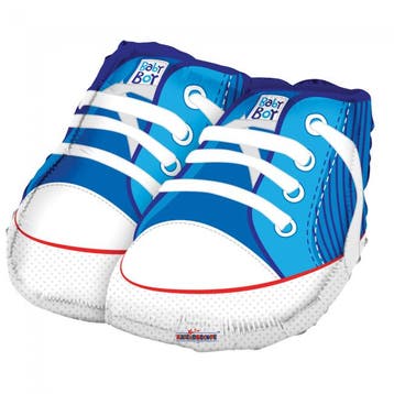 Helium Ballon Geboorte Baby Boy Schoentjes 45cm leeg, Verzenden, Nieuw