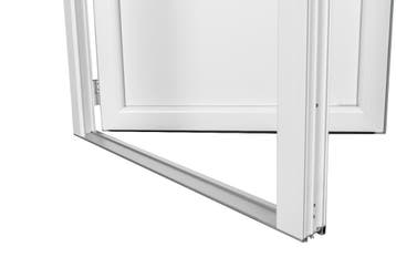 Deur antraciet 1/2 glas Basic Plus b102 x h206 cm intrek L, 100 tot 120 cm, Nieuw, Ophalen of Verzenden, Buitendeur