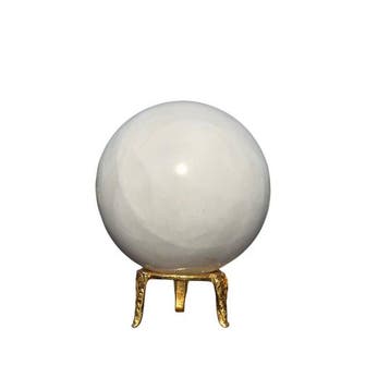 KAMR GEM Natuurlijke Witte Kwartsbol 90 mm Gepolijste