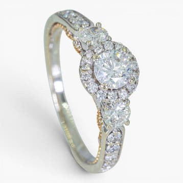 Zonder minimumprijs - Disney - Ring - 14 karaat Witgoud, HRD, Nieuw