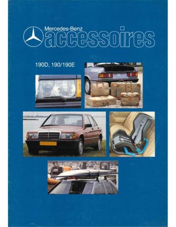 1984 MERCEDES BENZ 190D, 190/190E ACCESSOIRES BROCHURE NED.., Ophalen of Verzenden