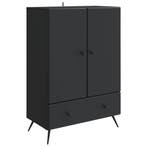 vidaXL Dressoir met lade Zwart 66 x 34,5 x 95 cm Bewerkt, Verzenden