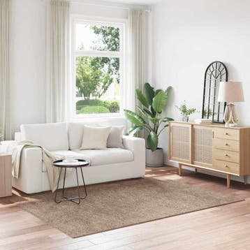 vidaXL Antislip Shaggy Tapijt Bruin 160 x 230 cm PP, Huis en Inrichting, Stoffering | Tapijten en Vloerkleden, Verzenden, Nieuw