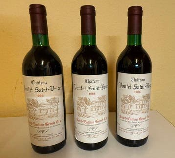 1986 x 3 Château Pontet Saint-Brice & x 3 Château de Cruzeau
