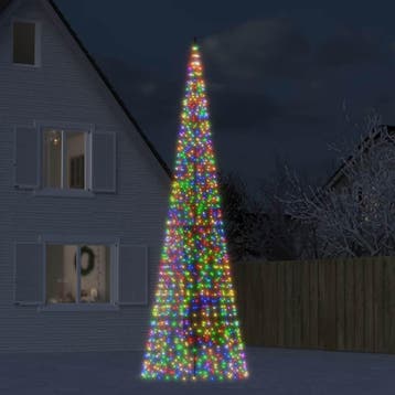 vidaXL LED-kerstboom 1534 LEDs kleurrijk 500 cm, Verzenden, Nieuw