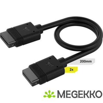 Corsair iCUE LINK Cable, 2x 200mm with Straight connectors,, Verzenden