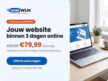 Website laten maken | binnen 3 dagen online | €79,99, Diensten en Vakmensen, Webdesign