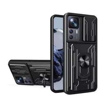 Xiaomi 14T Pro - Card Slot Hoesje met Kickstand en Camera, Verzenden