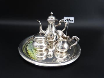 Eugenio Stancampiano - Koffieservies - .800 zilver -, Antiek en Kunst