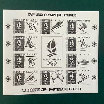 Frankrijk 1992 - Olympische Winterspelen in Albertville in, Postzegels en Munten, Gestempeld