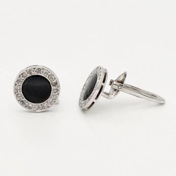 Boutons de manchette - 14 carats Or blanc Diamant